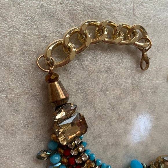 Crystal & Beaded Statement Necklace -Perfect Shape - Picture 9 of 10